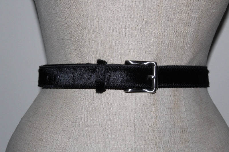 Kova silver – Hair on hide leather belt